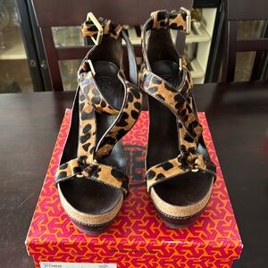 Tory Burch Leopard Hair Wedge